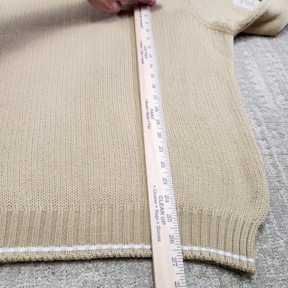 Diesel Sweater Men XL Wool Blend Chunky Knit Turtleneck Grandpa Beige Heavy - Picture 8 of 11